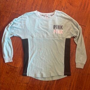 Victoria's Secret PINK Light Blue Long Sleeve Shirt